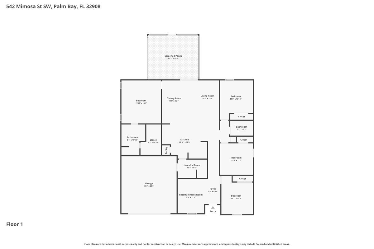 542 Mimosa St SW, Palm Bay, FL 32908, Palm Bay - Photo 2