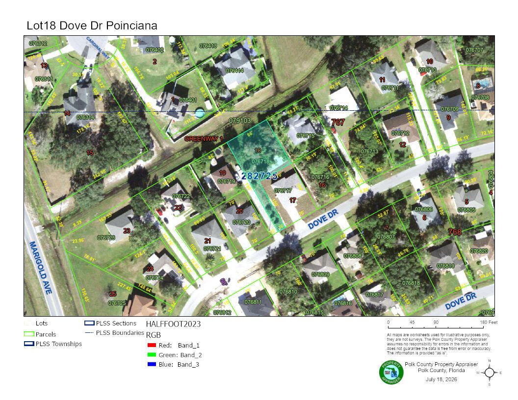 Lot 18 Block 76 DOVE, Poinciana, FL 34759, Poinciana